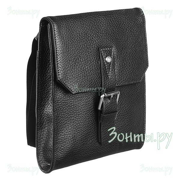 Кожаная сумка-планшет Malgrado BR37-147В5927 black черная