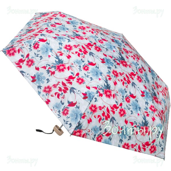 Плоский мини зонтик с паттерном цветов RainLab Fl-113 MiniFlat