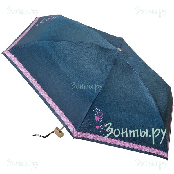 Плоский мини зонтик с принтом джинсовой ткани RainLab Pat-033 MiniFlat