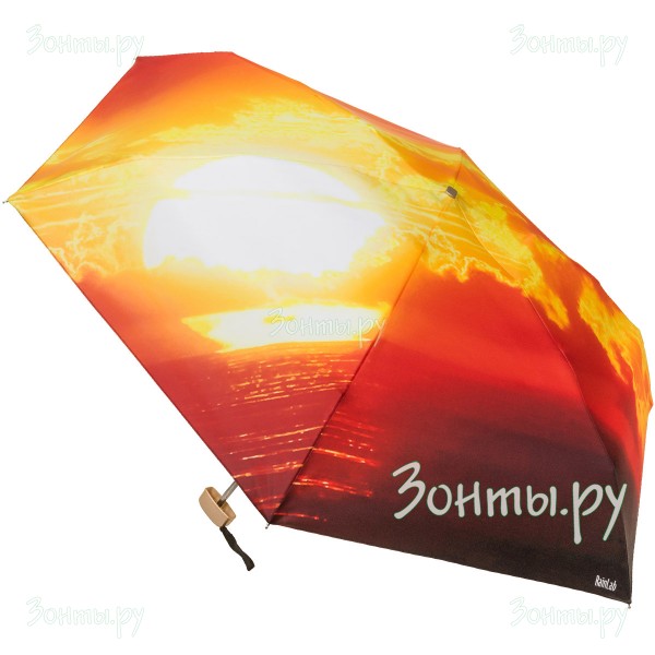 Плоский мини зонтик с фото принтом вечернего заката RainLab 055MF Sunset