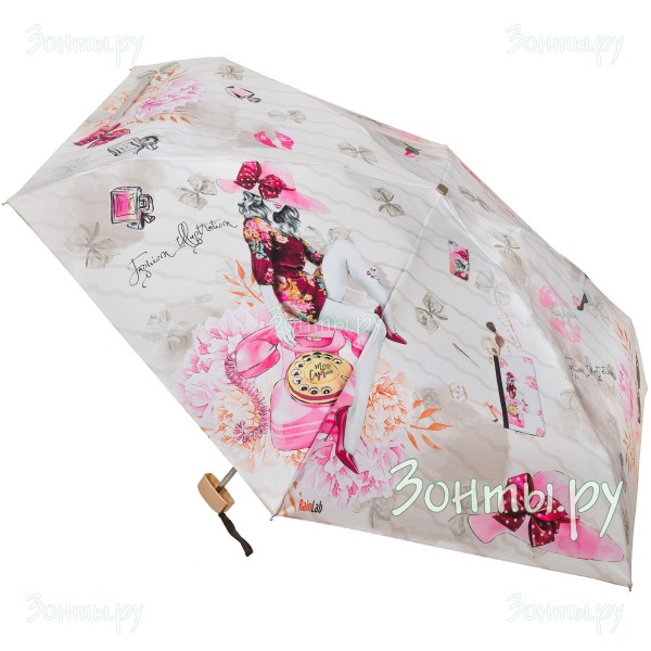 Плоский мини зонтик с рисунком девушек RainLab Pi-119 MiniFlat