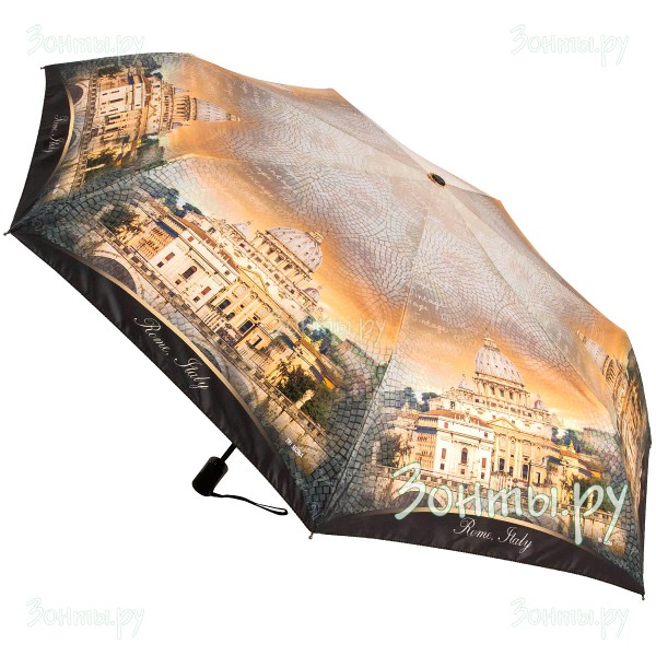 Зонт с картинкой из Рима Три слона L3761-01M полный автомат