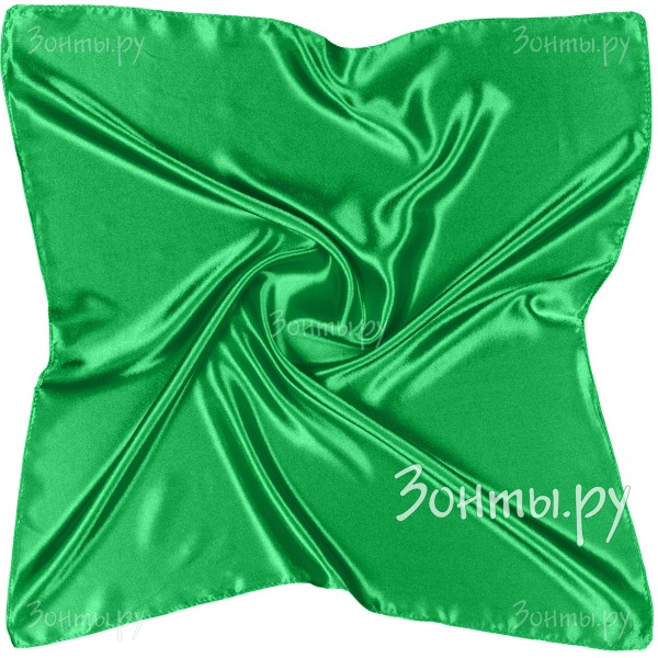 Зеленый платок из атласа на шею G-Faricetti TK26452-27 Green