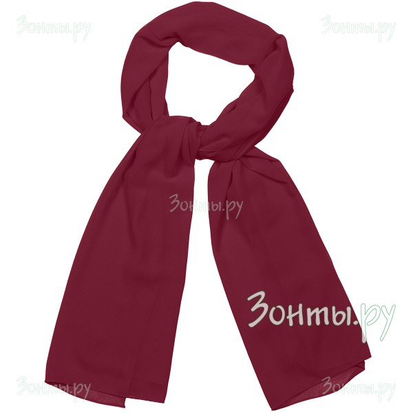 Бордовый шарф-палантин из шифона TK26452-30 Bordo