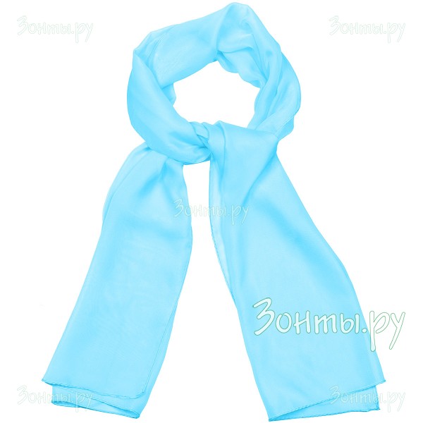 Тонкий голубой шарф-палантин TK26452-29 LightBlue