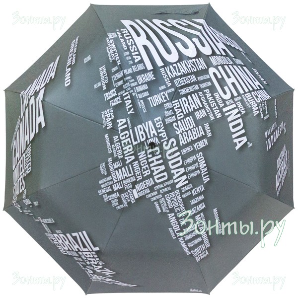 Зонтик с изображением карты мира RainLab 134 Standard
