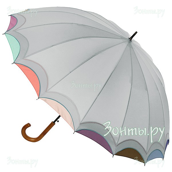 Серый зонт-трость Три слона L2100-07