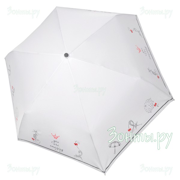 Женский зонтик небольшой Три слона L3640-25D с котиками
