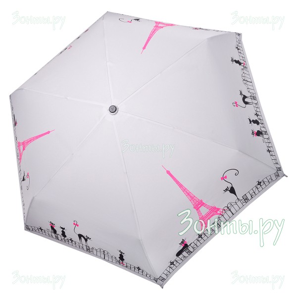 Женский зонтик небольшой Три слона L3640-30D с котиками