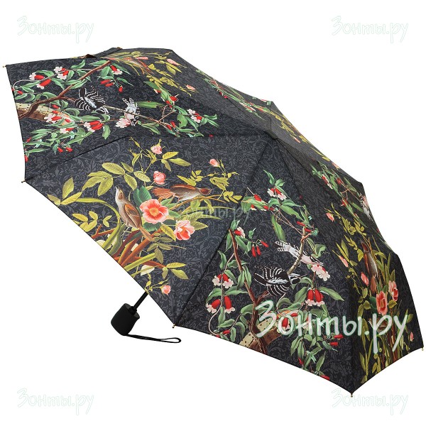 Плоский зонт с цветами и бабочками Lamberti 73716-02 полный автомат
