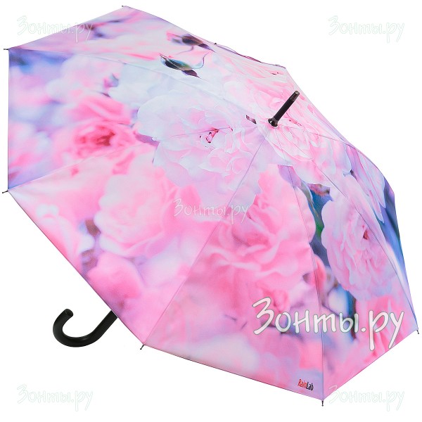 Зонт трость с рисунком с розами RainLab Fl-007 Auto