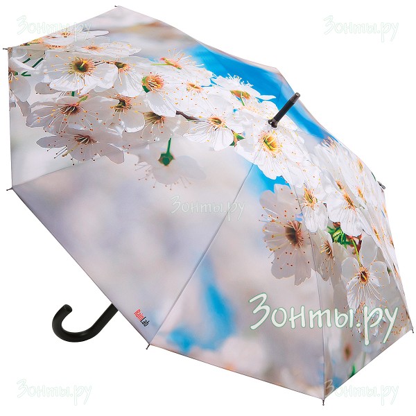 Зонт трость с цветущей яблоней RainLab Fl-010 Auto