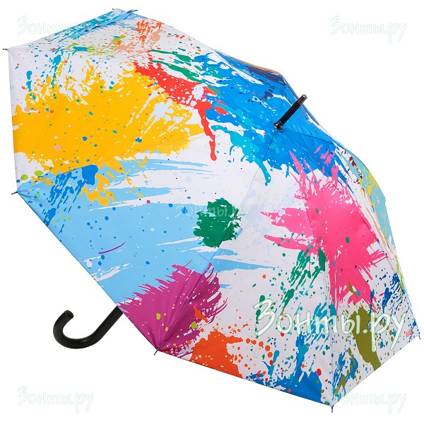 Зонт трость с радужными пятнами RainLab Pi-082 Auto