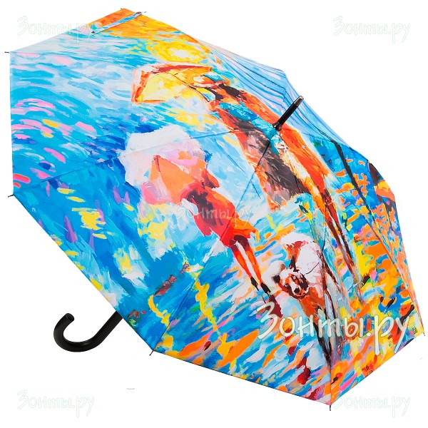 Зонт трость с картиной осеннего парка RainLab Pi-001 Auto