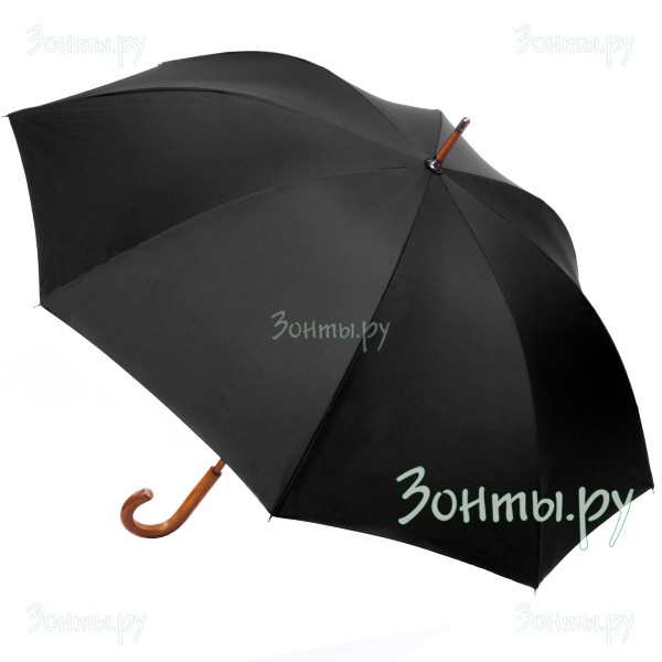 Зонт-трость черного цвета в чехле Ame Yoke M75-B