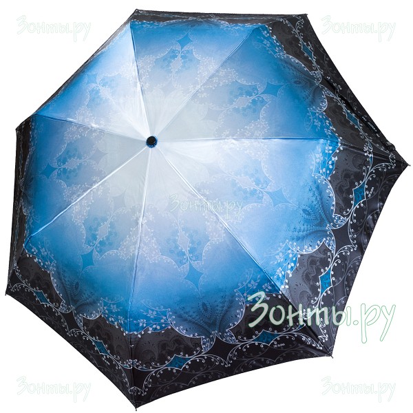 Сатиновый женский зонт с узором Три слона L3762-40O полный автомат