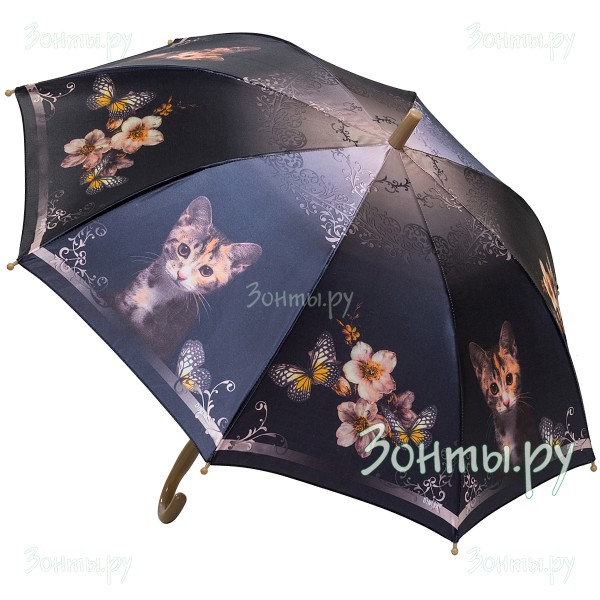 Детский зонтик с котятами Diniya 402-05 полуавтомат