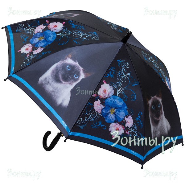 Детский зонтик с котятами Diniya 402-06 полуавтомат