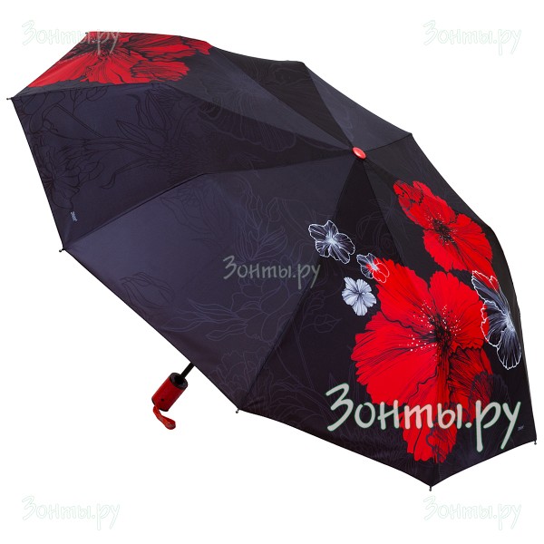 Зонтик с цветами Diniya 2730-02 полуавтомат