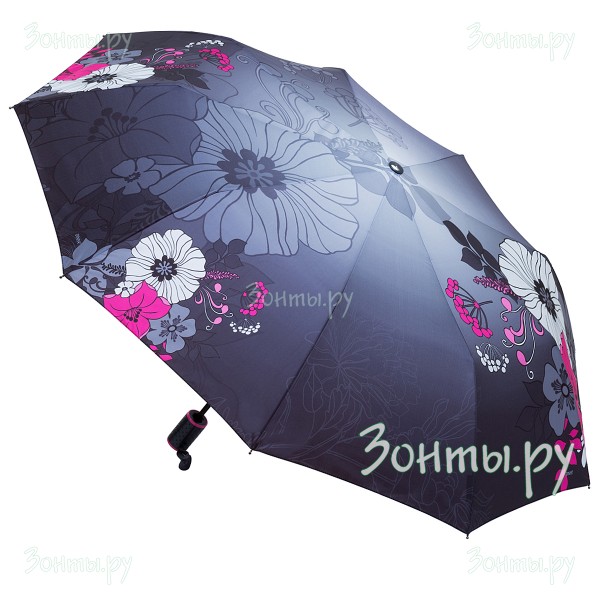 Зонтик с цветами Diniya 2730-06 полуавтомат