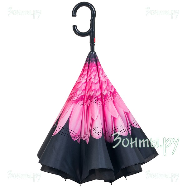 Зонт-трость наоборот Galaxy B-773-08 от Diniya с двойным куполом