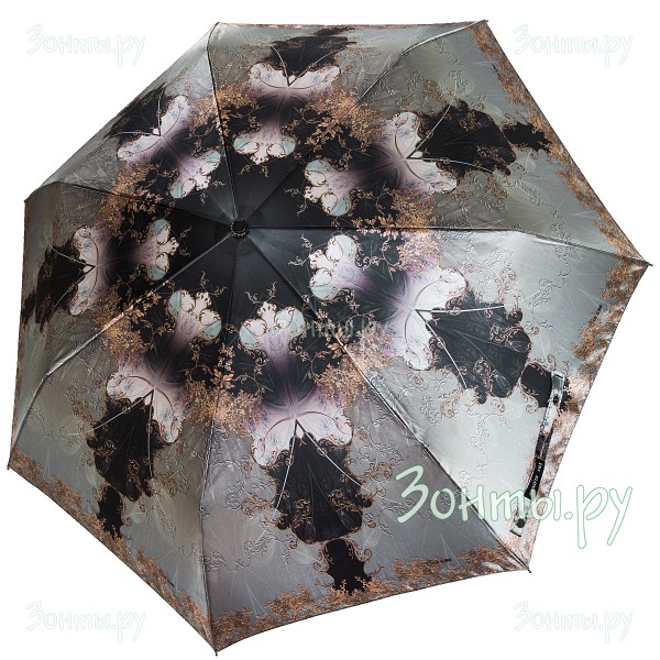 Сатиновый женский зонт с узором Три слона L3762-44O полный автомат