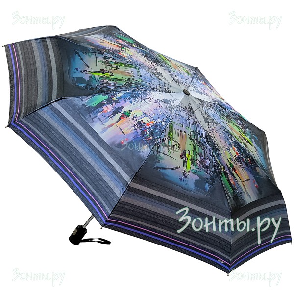 Компактный женский зонт Diniya 2748-03  из сатина