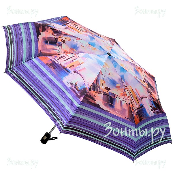 Компактный женский зонт Diniya 2748-05  из сатина
