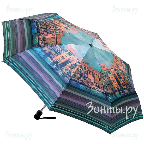 Компактный женский зонт Diniya 2748-06  из сатина