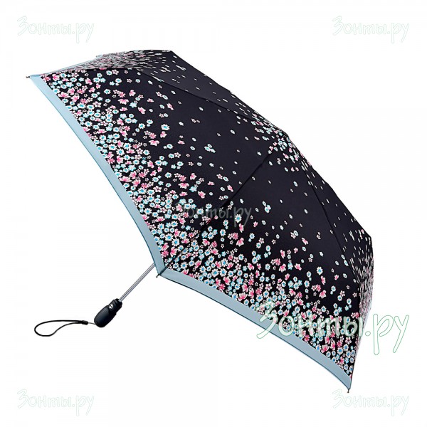 Компактный зонтик для женщин Fulton L711-4227 Цветочная кайма