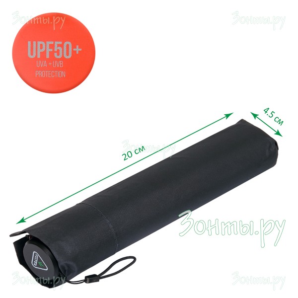 Суперлегкий зонтик для женщин Fulton L891-01 Black механика UPF 50