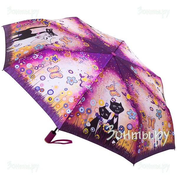 Зонтик с котами Diniya 103-03 полный автомат