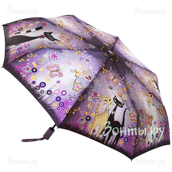 Зонтик с котами Diniya 103-04 полный автомат
