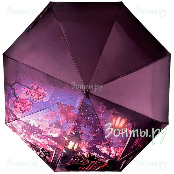 Сатиновый женский зонт Style 1620-02 полуавтомат