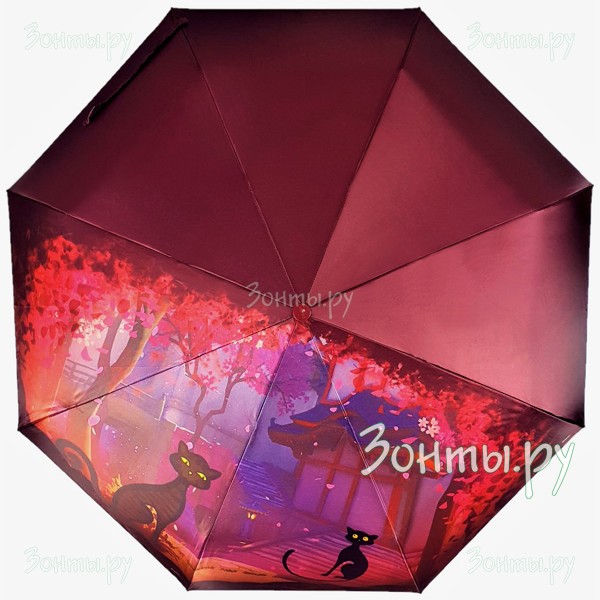 Сатиновый женский зонт Style 1620-04 полуавтомат