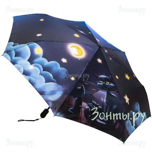 Сатиновый женский зонтик Diniya 136-01 полный автомат