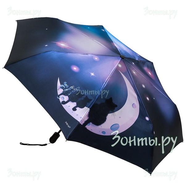 Сатиновый женский зонтик Diniya 136-04 полный автомат