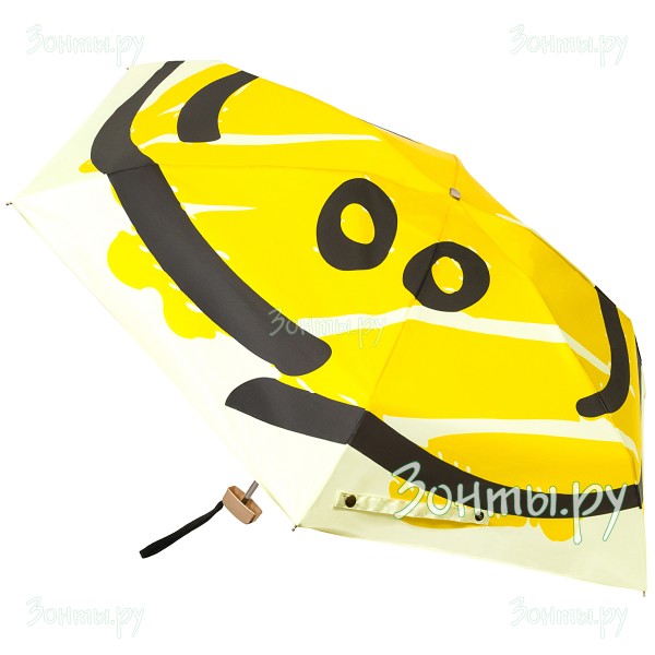 Плоский мини зонтик со смайликами RainLab 150MF SmileyFace