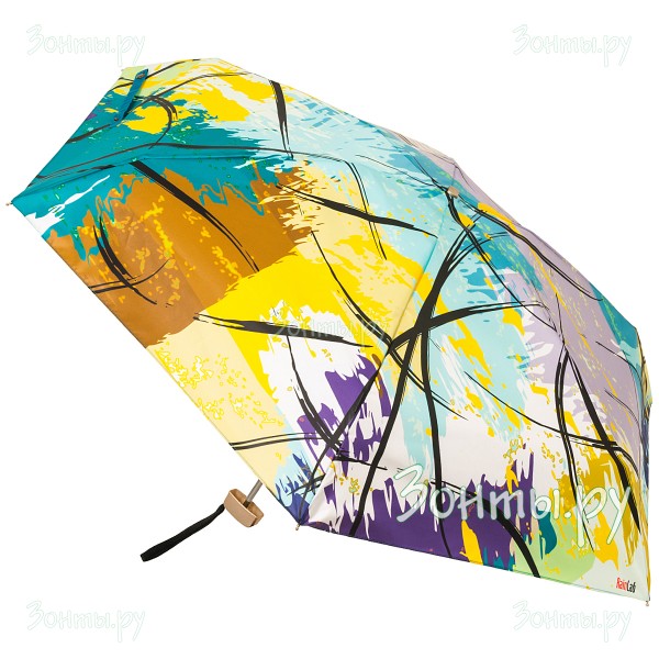 Плоский мини зонтик с абстрактным рисунком RainLab 203MF Touch