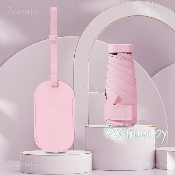 Розовый зонт RainLab Handbag Pink механик