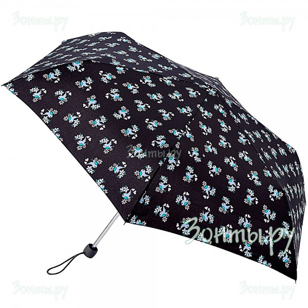 Маленький легкий зонтик с рисунком Fulton L553-3372 Sweetheart Birdy